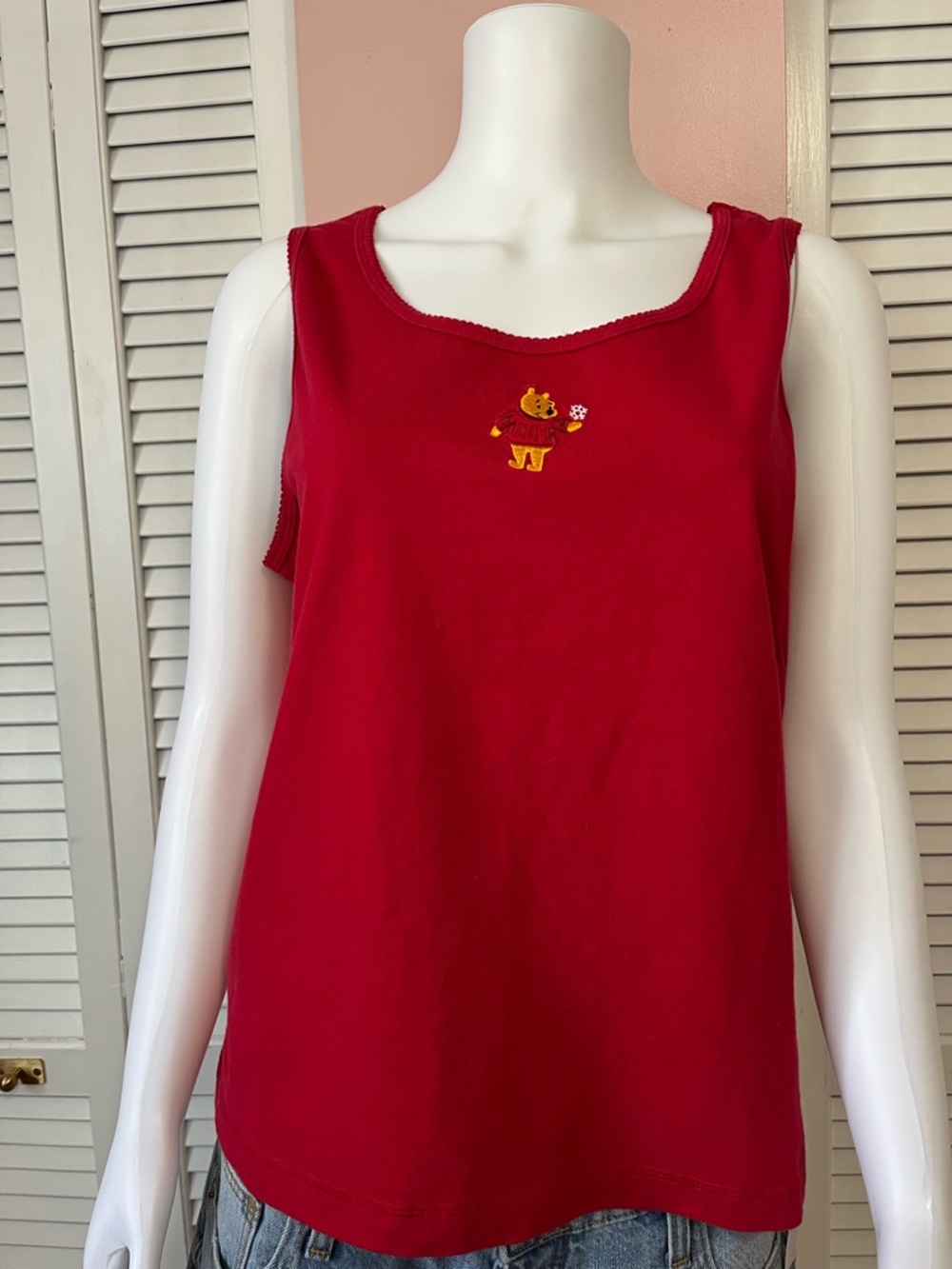 Disney Red Winnie the Pooh Tank Top